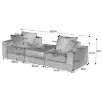 Loveeat Modular Sofa Set, Sofá Sin Armazón Con Base Antideslizante, Acogedor Sofá Para Dormir Para Espacios De Vida A Medida, Sofá Modular Moderno