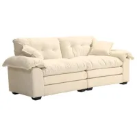 Sofá Individual De Chenilla De 213 Cm De Profundidad Con Cojines De Doble Capa (espuma Viscoelástica + Muelles Ensacados): Cómodo Sofá De Dos Plazas Para Salas De Estar