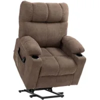Sillón Para Televisión Con Ayuda Eléctrica Para Ponerse De Pie, Sillón De Relajación Con Función Reclinable, Función De Calor Y Masaje, Sillón Para Televisión Con Sistema De Resortes