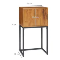 Mesa Consola, Mesa De Recibidor Con Mueble De Diseño Industrial, Mesa Auxiliar, Acero, Natural, 40x30x76 Cm
