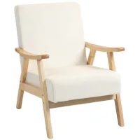 Sillón De Salón Silla De Relajación Nórdica Con Reposabrazos, Cojín De Asiento, Sillón Tapizado Con Estructura De Madera, Sillón Con Reposabrazos Con Aspecto De Terciopelo