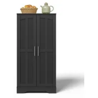 Mueble De Cocina De 120x60x40xcm Con Luz Led, Mueble De Almacenamiento Grande De 2 Puertas Con Estantes Ajustables Y Estantes En La Puerta, Adecuado Para Cocina, Comedor O Sala De Estar