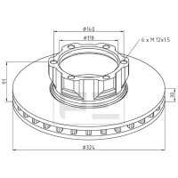 PETERS ENNEPETAL 016.652-00A Disco de freno
