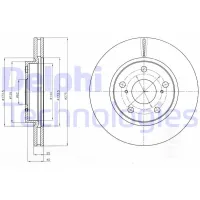 DELPHI BG4304 Disco de freno