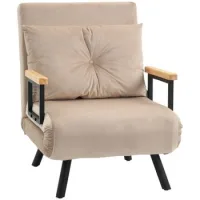 Sillón Fauteuil De Lectura Estilo Escandinavo Con Cojín Acolchado, Negro Y Natural - Sweiko