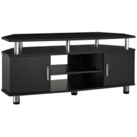 Mueble Para Tv Clásico Negro 2 Estantes 2 Armarios - Sweiko