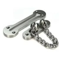 Extra-thick Door Chain Lock-- Sus304 Stainless Steel Casting Door Security Chain Guard, Heavy Duty Latch Lock For Inside Door, Brushed Nickel Finish(e