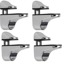 Adjustable Glass Shelf Bracket, 4 Pcs Glass Shelf Bracket, Wall Mounted Glass Clamp, Glass Shelf Bracket, For Glass Shelf