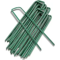 Garden Staples U Shaped Steel Pins Ground Stakes Pegs Spikes,20pcs