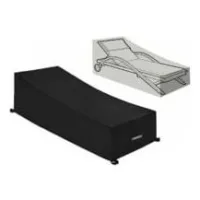 Housse De Protection Imperméable, Coupe-vent Et Anti-uv, Tissu Oxford 210d Pour Chaises Longues, Transats (210x75x40/80cm) - Noir