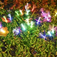 Lampes Solaires De Jardin, Lot De 2, Tubes En Acier Inoxydable, Double Couche, Étoiles Et Lune, Avec Led, Étanches Ip65, Idéales Pour Pelouses, Trottoirs, Terrasses, Balcons Et Décorations Paysagères.