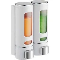 400 Ml X 2 Distributeur Savon Mural Distributeur Shampoing Et Gel Douche Distributeur Savon Douche Double Distributeur De Savon Liquide Mural Manuel Distributeur De Désinfection Des Mains