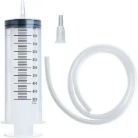 Seringue 500 Ml, Pompe Réutilisable De Grande Capacité, Mesure Avec Tube D'Encre D'Alimentation De 1m
