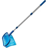 Épuisette De Piscine Avec Poteau Télescopique En Aluminium – Maille Profonde En Nylon – Capacité Élevée Pour Débris – Dimensions 3 X 35 Cm