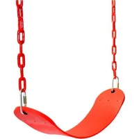 Siège De Balançoire Supportant 660 Lb Avec Chaîne Antirouille De 120 Cm, Balançoire D'Arbre Pour Aire De Jeux Extérieure (rouge)