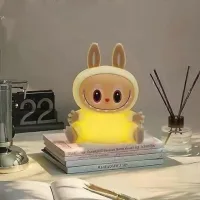 Lampe Tactile Colorée En Forme De Monstre - Veilleuse, Rechargeable Par Usb, 7 Couleurs De Lumière Chaude - Minuterie - Cadeau Pour Chambre D'Enfant (jaune)