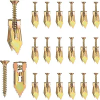 50 Chevilles Autoperceuses Pour Plaques De Plâtre Avec Vis Autotaraudeuses Haute Résistance, Pour Une Fixation Sans Perçage. Idéales Pour Les Supports Tv, Les Sangles Et Les Porte-vélos.