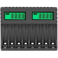 Chargeur De Batterie Écran Lcd Chargeurs Intelligents Intelligents À 8 Emplacements Pour Piles Rechargeables Aa/aaa Nicd Nimh Chargeur Aa Aaa
