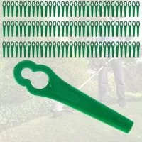 Lames De Tondeuse À Gazon En Plastique, Paquet De 100 Lames En Plastique, Lames De Tondeuse À Gazon, Lames De Coupe 83 Mm, Lames De Rechange Pour Tondeuse De Jardin Ac