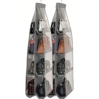 Organisateur De Sac À Main Suspendu En Deux Parties Avec 8 Poches, Sac De Rangement Suspendu Transparent, Sac Organisateur, Organisateur De Garde-robe/placard Peu Encombrant (gris).