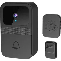 Sonnette Sans Fil Avec Caméra Extérieure, Sonnette Vidéo Intelligente Sans Fil À Distance, Interphone Visuel Intelligent Pour La Maison, Vision Nocturne Hd, Sonnette De Sécurité Rechargeable Wifi