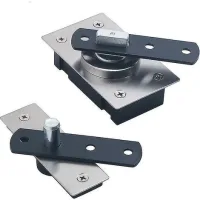 Charnière Pivotante Pour Porte En Acier Inoxydable – Système À 360° – Antirouille Et Résistant À L'Humidité – Dimensions 10x5,9cm Et 3,2x10cm