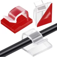 Lot De 50 Supports De Câbles Autocollants [adhésif 3m] Pour L'Intérieur Et L'Extérieur Pour La Gestion Des Câbles – Serre-câbles Et Organisateurs De Câbles Pour Bureau – Guirlande Lumineuse De Co