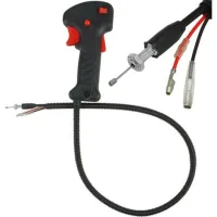 Interrupteur De Poignée De Débroussailleuse – 19 Mm En Plastique Noir Avec Câble De Déclenchement D'Accélérateur, Longueur 80 Cm, Compatible Avec Gazela, Olemak, Marchpower Et Plus Pour Encore
