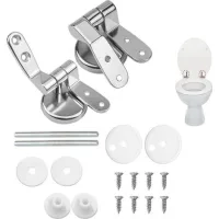 Attaches Charnière Abattant Wc, Lot De 2 Charnières De Rechange Pour Lunette De Toilette Avec Fixations En Alliage,charniere Abattant Wc