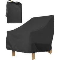 Housse De Chaise De Jardin Imperméable 210d – Résistante Aux Uv – Dimensions 80 X 85 X 91 Cm – Cordon De Serrage Inclus – Sac De Rangement