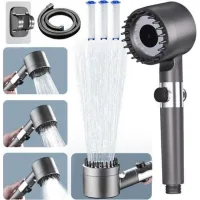 Pommeau De Douche Haute Pression – 4 Modes De Pulvérisation – Tuyau De 1,5 M – Anti-calcaire – Support Étanche 1000 Pcs