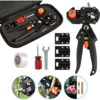 Pince À Greffer Professionnelle D’arbres Fruitiers, Sécateur Ciseaux De Jardinage Pour Greffage De Plantes Avec 1 Rouleau De Ruban Et 3 Lames De Coupe De Forme V/u/ω