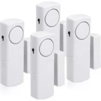Alarme Sans Fil Anti-intrusion Pour Porte Et Fenêtre – Lot De 4 – 100 Db – Installation Facile Avec Bandes Adhésives – Sécurise Votre Maison
