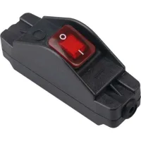 Ip65 Button Inline Cord Switch Étanche Noir Interrupteur Marche/arrêt 30a 220v