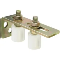 Rouleau De Guide Pour Portail Coulissant Avec Support Pour Colonne Montante En L, Portail À Double Rouleau En Nylon Réglable Pour Portails Coulissants