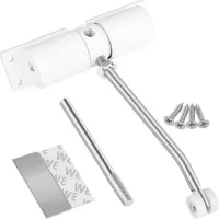 Ferme-porte Réglable, Ferme-porte Automatique, Ferme-porte À Ressort, Ferme-porte En Alliage D'Aluminium, Ferme-porte Automatique Monté En Surface, Adapté Aux Portes D'Appartement Et De Bureau