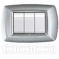Placa Cobertura Interruptor En Aluminio Claro 'mylife' 3