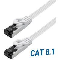 Maxtrack Cable De Red Plano Cat 8.1 – Ti55-5l, U/ftp Lan Cable, Ultra Delgado 7,6 X 1,97 Mm, Cable Plano De Alta Flexibilidad, Cable Ethernet Para Velocidades De Hasta 40 Gbps Y 2000 Mhz