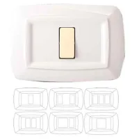 Placca Coprinterruptores 'redonda' Blanca Para Unel + 1 Módulo