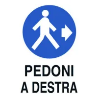 Señal 'peatones A La Derecha' 40x60 Cm