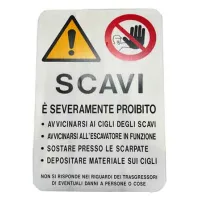 Señal 'atención Excavaciones' 40x60 Cm