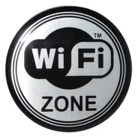 Etiqueta Redonda 'área Wi-fi' Ø 10 Cm