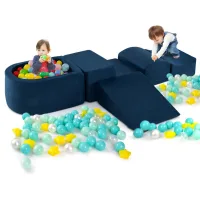 Juego De 5 Bloques De Escalada De Espuma Con Piscina De Pelotas