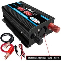 Inversor De Onda Sinusoidal Pura De 12 V A 220 V, Transformador De Fuente De Alimentación De Onda Sinusoidal Pura De 4000 W Con Control Remoto Y Tomas De Corriente Alterna Duales Para Rv, Automóvil, C