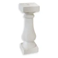Balaustre Peñalara 40 Cm - Pieza Maciza Sin Armadura Que No Se Oxida - 13 × 13 × 40 Cm - Unidad - Blanco