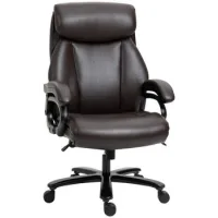 Silla De Oficina - Ergonómica Con Función Basculante - Espuma Y Tela - Marrón (72x83x114-122cm)