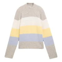 TOM TAILOR DENIM Jersey  beige moteado / azul claro / amarillo / blanco