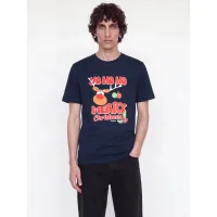 JACK & JONES Camiseta 'JJXMAS FUN'  azul oscuro / verde claro / rojo / blanco