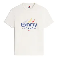 Tommy Jeans Camiseta 'SAILING'  crema / azul oscuro / amarillo / rojo