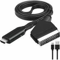 Bravix Convertisseur Péritel Vers Hdmi Adaptateur Audio Vidéo Pour Hdtv/dvd/décodeur/ps3/pal/ntsc